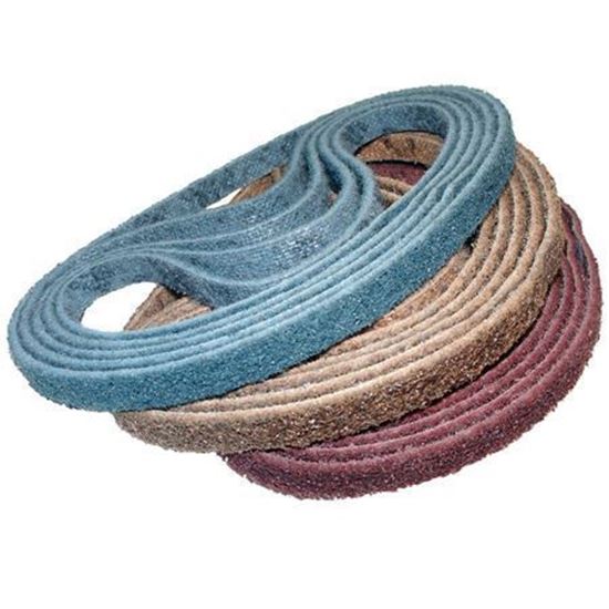 1/2 X 18 INCH NON-WOVEN HOG BRIGHT SURFACE CONDITIONING BELTS - 10 PACK in various grits for industrial sanding