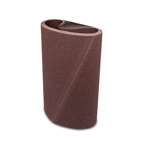 25 X 75" HOG BRAND ALUMINUM OXIDE WIDE CLOTH SANDING BELT, heavy-duty abrasive belt for industrial use.