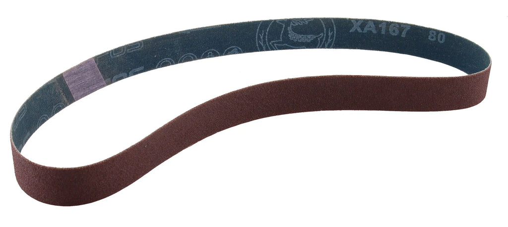1" x 30" HOG BRAND FLEXIBLE "J" ALUMINUM OXIDE SANDING BELTS (12 pack)