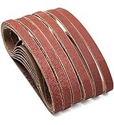 1 X 42" HOG BRAND ALUMINUM OXIDE SANDING BELTS, 12 PACK