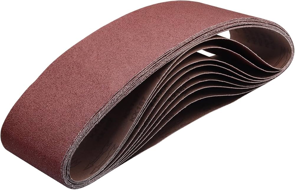 4 X 36" HOG BRAND ALUMINUM OXIDE SANDING BELTS, 3 PACK
