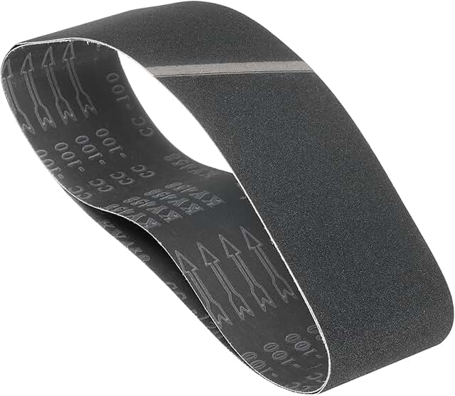 4 X 48" HOG BRAND SILICON CARBIDE SANDING BELTS, 3 PACK for finishing and surface preparation