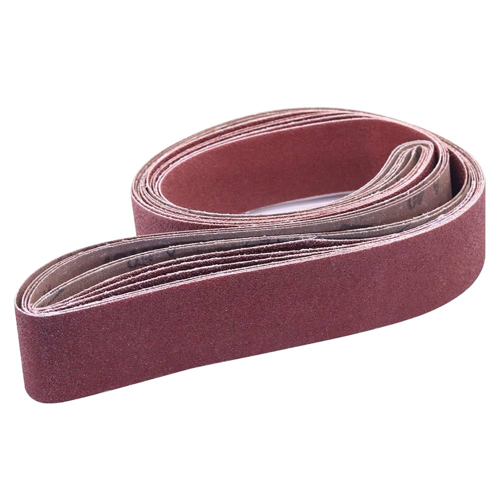 2-1/2 X 48" HOG BRAND ALUMINUM OXIDE SANDING BELTS, 6 PACK