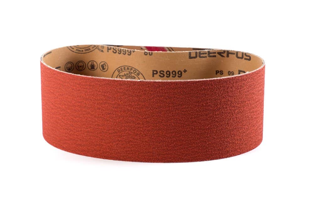 3 X 24" HOG BRANDS CERAMIC SANDING BELTS, 4 PACK