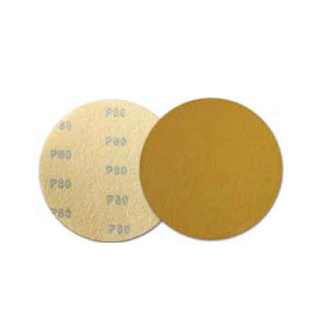 5" Gold Hook & Loop Discs for industrial abrasives