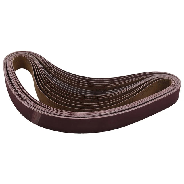 1 X 30" HOG BRAND ALUMINUM OXIDE SANDING BELTS, 12 PACK