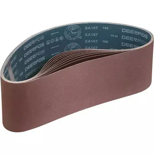 6 X 48" HOG BRAND ALUMINUM OXIDE SANDING BELTS, 2 PACK