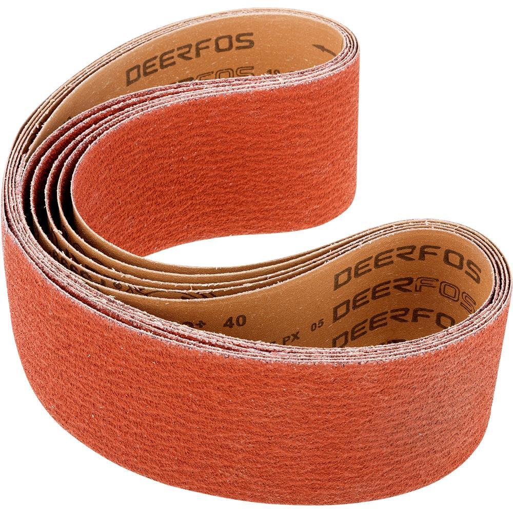 3 X 18"  HOG BRAND CERAMIC SANDING BELTS, 4 PACK