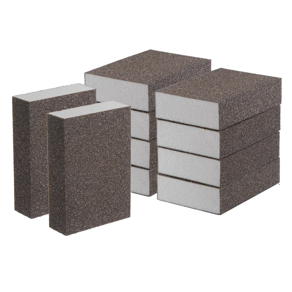 2-3/4" x 4" HOG BRAND HAND SANDING BLOCKS stack of abrasives